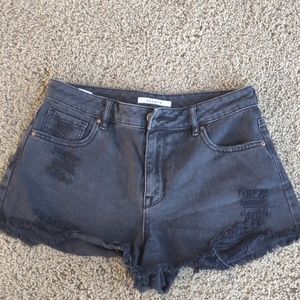 high waisted jean shorts